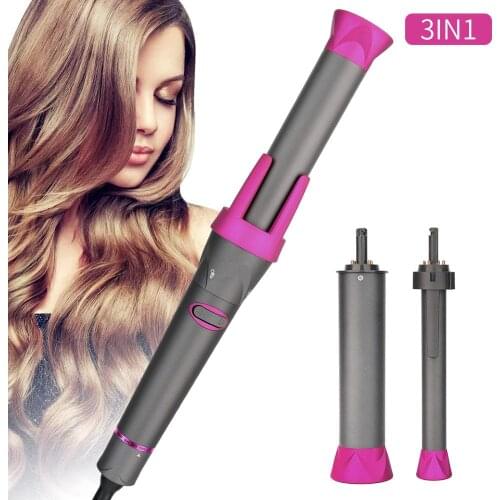 3 IN 1 Automatic Curling Iron Interchangeable Rotating Hair Curler Ceramic Professional Hair Curlers Rollers Curl Irons Wand