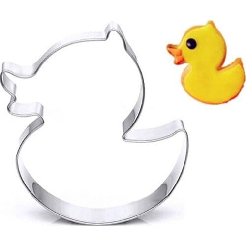 Free Shipping Duck Shape Cookie Cutter 3D Stainless Steel Pastry Biscuit Baking Mold Fondant Cake Decorating Tools