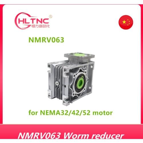 NMRV063 Worm Reducer 14mm 19mm 24mm input shaft 7.5:1 - 100 :1 Gear Ratio Worm Gearbox 90 Degree Speed Reducer