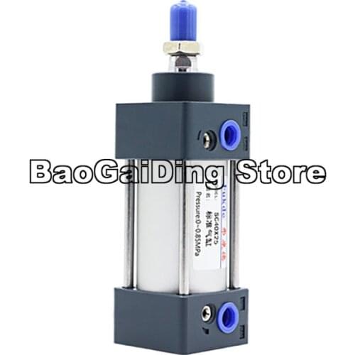 SC32/SC40/SC50/SC63/SC80/SC100 Series Stroke 25-1000mm Double Acting Aluminum Air Cylinder Pneumatic SC Cylinder