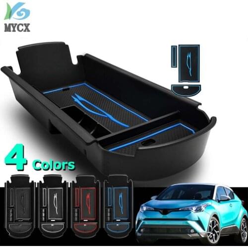 For Toyota C-HR CHR 2016-2018 With the Mat Central Console Interior Armrest Storage Box Glove Tray Holder Case Accessories 1PCS