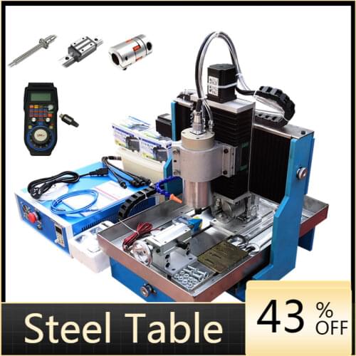 Metal wood router cnc 3040 engraving milling machine linear guideway 1.5kw usb parallel port ER11 collects ball screw