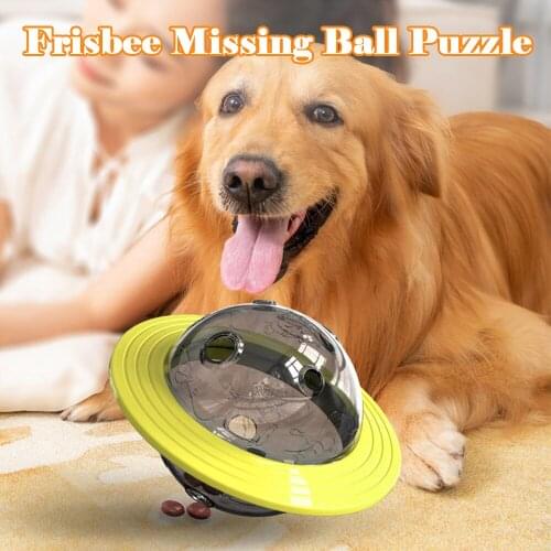 UFO shape Interactive Dog Cat Food Treat Ball Bowl Toy Funny Pet Shaking Leakage Food Container Puppy Cat Slow Feed Pet Toys