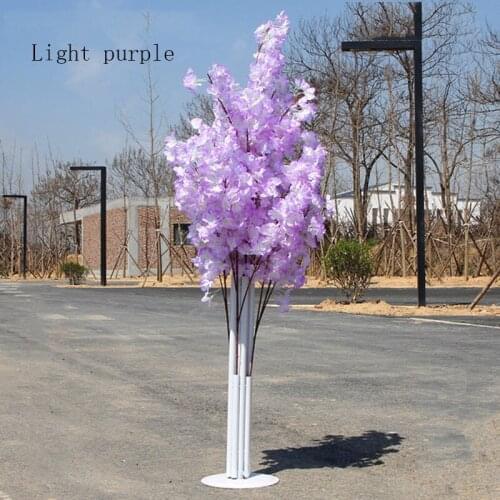 2pcs 1.5m Wrought Iron Shelf Artificial Cherry Blossom Road Leads Wedding Decoration Backdrop Party Stage Layout
