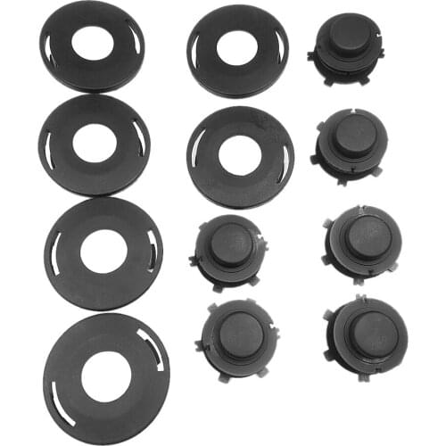 6 Sets Trimmer Head Spools With Trimmer Head Covers for Stihl Head Cover 25-2 FS 90 100 110 120 130 55 80 83 85