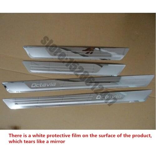For Skoda Octavia A5 A7 2007-2012 2013-2018 Car-styling Stainless steel Door Sill Scuff Plate Guards Cover Trim