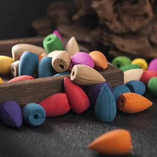 Natural Reflux Tower Smoke Backflow Incense Cones Buddhism Tower Incense Burner Zen Indian Incense Home Decor Arabic Bakhoor Oud