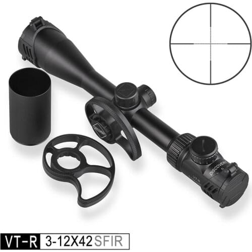 Discovery Riflescope VT-R 3-12X42 SFIR Tactical Hunting Rifle Scope Red Green Illuminated Optical Airsoft Sights With Side Wheel