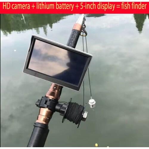 5 inch fish finder HD underwater camera with screen visible fishing wire connection 8LED illuminated Portable fishing supplies