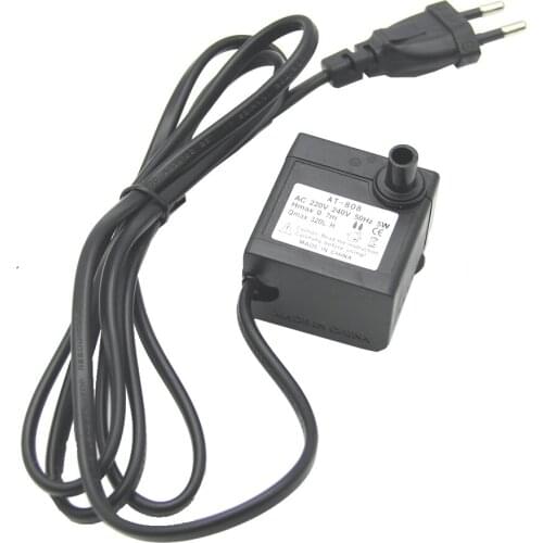 W3JE Submersible Fountain Air Fish Tank Aquarium Water Pump EU Plug 220V 5W 50Hz