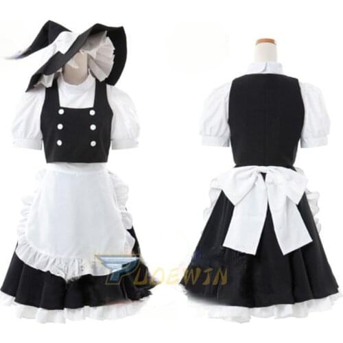Anime Marisa Kirisame Cosplay Costume Touhou Project Cosplay Halloween Costumes for Women