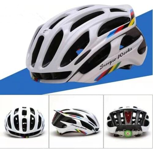 SCOHIRO-WORK New fashion light LED Men/Woman Road Mountain Bike Helmet Ultralight EPS Racing Cycling Equipment