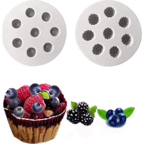 Blueberry Raspberry Silicone Mold Fondant Cake Decorating Tools Sugarcraft Candy Clay Mold Cookie Cupcake Chocolate Baking Mold