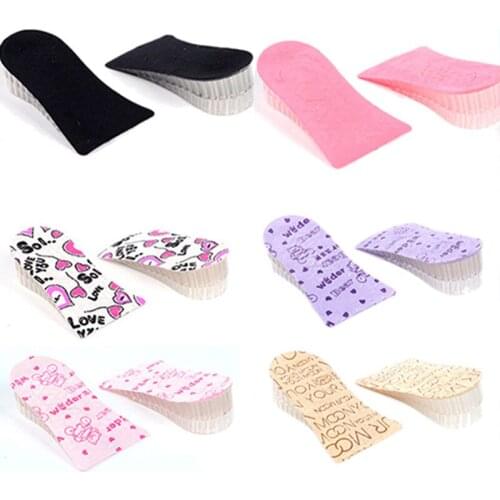 SANWOOD Unisex gel silicone height increase insole Heel Insert Pad Memory Foam Arch Support Insoles Plantar Fasciitis Shoes