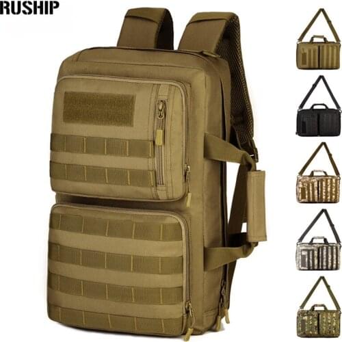 Men Wome Tactical Military Nylon Backpack Zipper Rucksack Laptop Travel Shoulder Mochila Notebook Schoolbags Army Molle Bags 35L