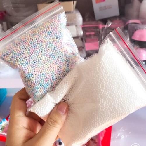 Warm Color Snow Mud Particles Accessories Tiny Foam Beads Slime Balls Supplies