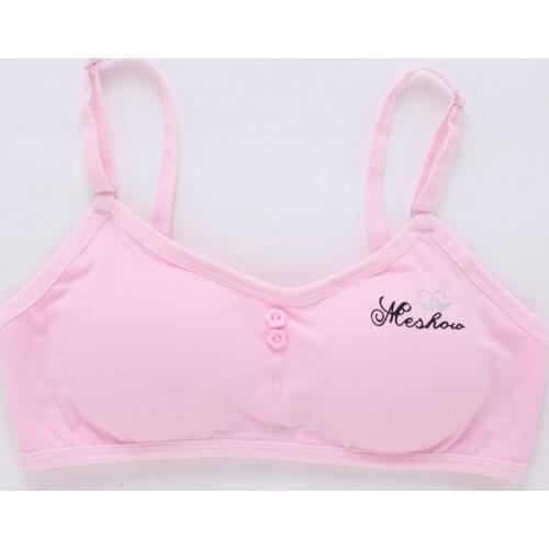 Girls Students Thin Training Bras Young Girl Wire Free Adjustment Bra Kids Intimates Children Underwear