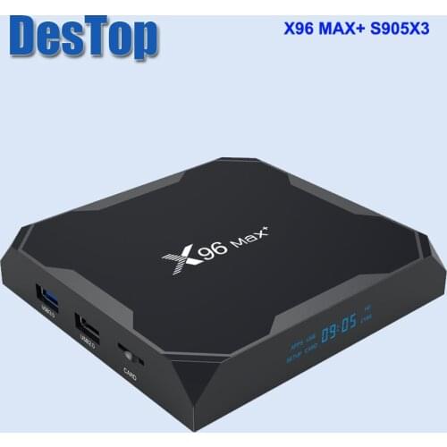 X96 MAX PLUS Smart TV Box Android9.0 Amlogic S905X3 Quad Core 4GB 32GB 64GB 2.4G&5.0G WIIF BT4.0 100M 8K HD Set Top Box Netflix