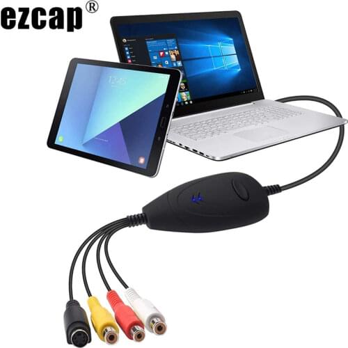 USB 2.0 Video Capture Card Audio Grabber,for DVD,VHS,V8,8MM Video Tape Cassette Camera Game Player,camcorder Analog Video To PC