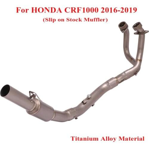 Motorcycle Exhaust System Slip on Header Pipe Connection Titanium Alloy for HONDA CRF1000 2016-2019