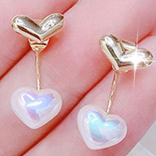 2021 New Trend Earrings Temperament Bifunctional Earrings Shine Heart Lady Romantic Exquisite Elegant Trendy Earring Accessories