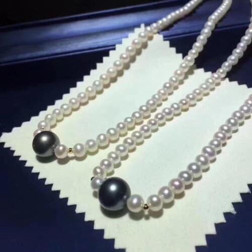 Fine Jewelry Natural Fresh Water 5mm White Peals Multi Layers Necklaces for Women Fine Pearls Necklaces