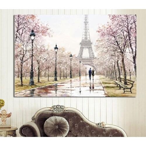 Diy Diamond Painting Landon Walk Lovers In Red Umbrella scenic DIY 3D Diamond Embroidery cross stitch crafts gift Full drill