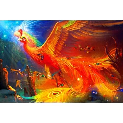 Phoenix The wooden puzzle 1000 pieces ersion jigsaw puzzle white card adult childrens educational toys