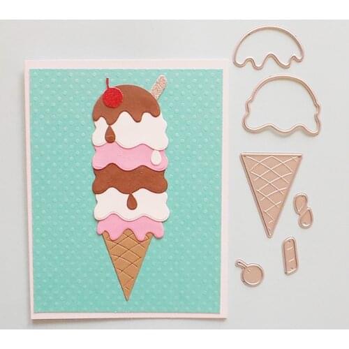 Ice cream design Metal Cutting Dies Embossing Stencils for DIY Scrapbooking Photo Album Decorative DIY Paper Cards Making
