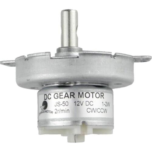 DC Gear Motor JS-50 Synchronous Motor DC 12V 2RPM Large Torque Speed Reduction Gear Electric Motor