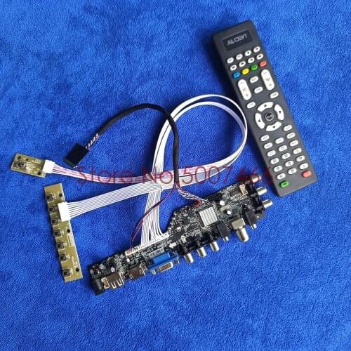 Fit LP156WH3-TLE1/TLF1/TLM1/TLD1 3663 TV digital screen 1366*768 upgrade AV VGA USB DVB 40 pin LVDS LCD drive board DIY Kit