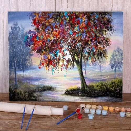 Natural Scenery Eccentric Painting By Numbers Set Oil Paints 50*70 Picture By Numbers Photo Home Decoration For Handiwork