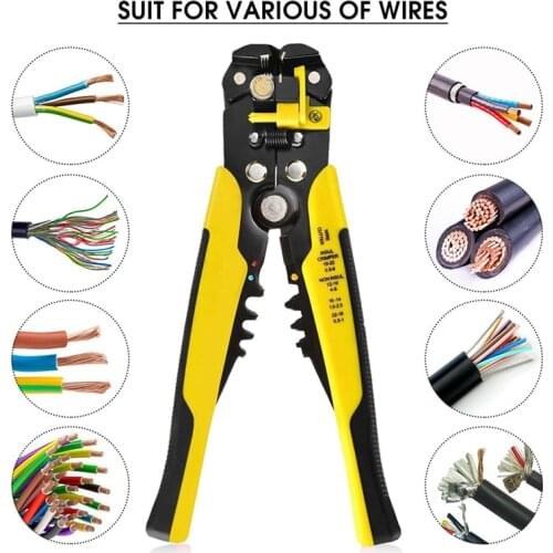 HS-D1 24-10 0.2-6.0 Wire Stripper Multifunctional Automatic Stripping Pliers Cable Wire Strippers Crimping Pliers Terminal Tools
