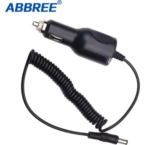 ABBREE 12V-24V Car Charger Cable Line with Indicator Light For Abbree AR-F1 AR-F2 AR-F6 AR-F8 AR-889G Walkie Talkie Radio