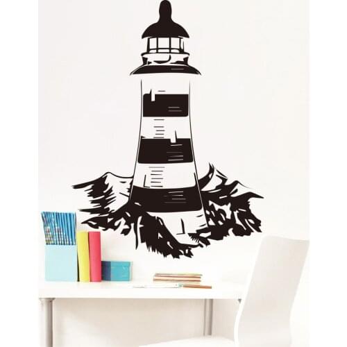 Classical Lighthouse Sea Nautical Wall Sticker for Living Room Decoration Vinyl Wall Art Decals Mural Bedroom Decor P437