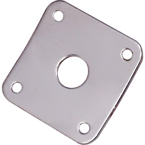 Pack of 2 Metal Square Jack Plate Cover for Guitar Replacement