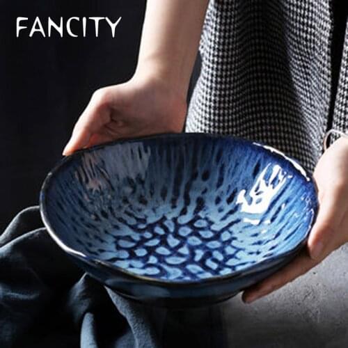 FANCITY Creative Japanese ceramic tableware special-shaped bowl soup bowl vegetable bowl fruit bowl salad bowl plate rice bowl