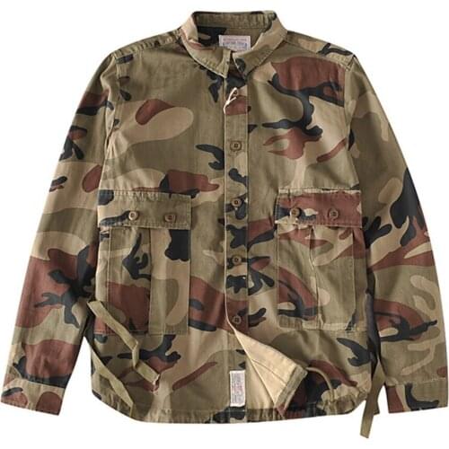 Mens Outdoor Hiking Climbing Sports Military Shirts Spring Autumn Cotton Camouflage Long Sleeve Breathable Tactical Cargo Shirt