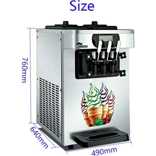 Desktop Three Flavors Ice Cream Machine For Ice Cream High Quality Ice Cream Automatic Molding Machine