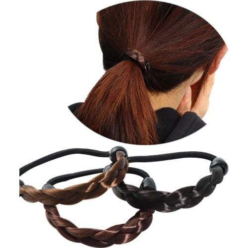 New Women Girls Straight Wig Elastic Hair Band Fashion Cute Hair Ropes Scrunchie Ponytail Holder Hairband Hair Accessories