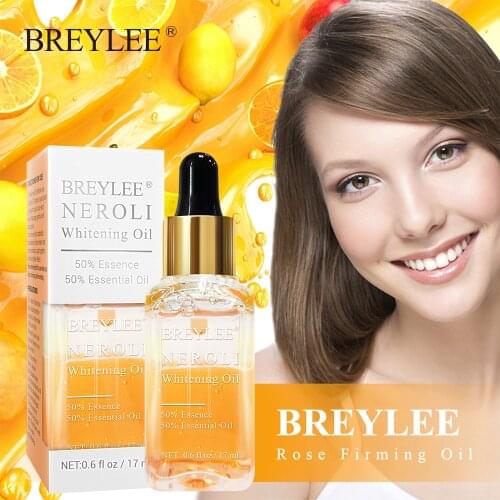 BREYLEE Neroli Whitening Essential Oil Fade Dark Spots Remove Face Freckle Brighten Skin Facial Serum Moisturizer Essence Oil
