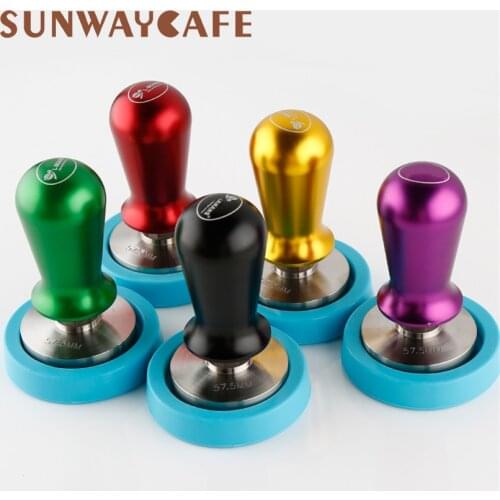 Calibrated Coffee Tamper Powder Hammer Pressure 57.5/58mm 304 Stainless Steel Flat Base Espresso Coffeeware For Barista