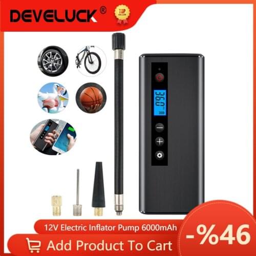 12V 150PSI Air Pump Portable Car Compressor Electric Tire Inflator Air Injector 4000mAh for Car Motorcycle Bicycle Tires Balls