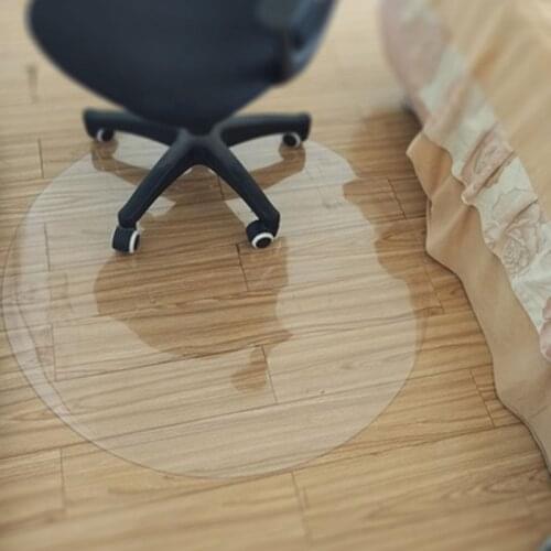 LOVRTRAVEL Transparent Wood Floor Protection Mat PVC Floor Carpet Computer Chair Mats Protectors Plastic Soft Round Carpet Rug