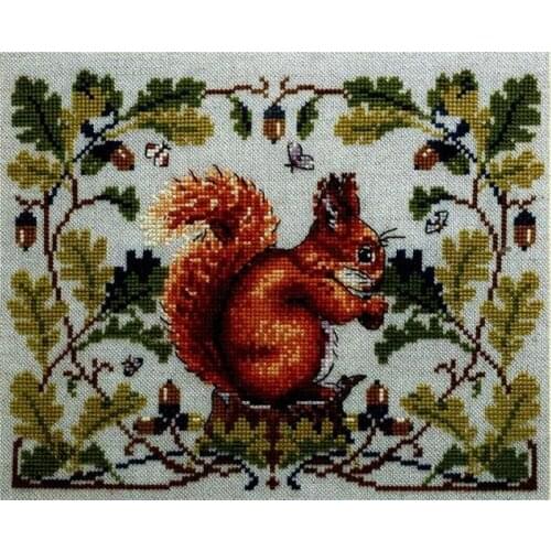 Drop Shipping Embroidery The Squirrel Cross Stitch Funny Kits with 100% Cotton Flosses & Free Shipping for Wall Decor & Gifts