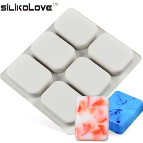 SILIKOLOVE DIY Silicone Soap Mold for Handmade Soap Making Forms 3D Mould Square Soaps Molds Fun Gifts