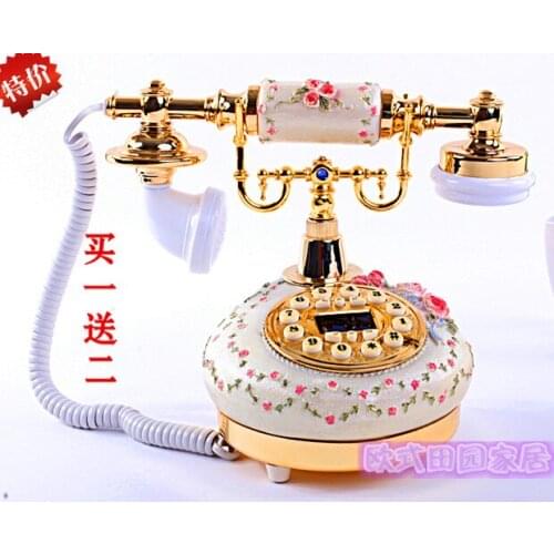 Telephone landline telephone vintage antique carved antique garden high-grade old cable special offer