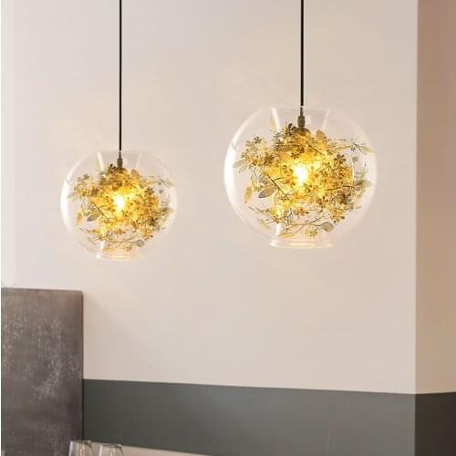 Glass Pendant Lamp Modern led Pendant Light Bedroom Aisle Lamp Personality Art Living Room Hanging Lamp Nordic Restaurant Lights