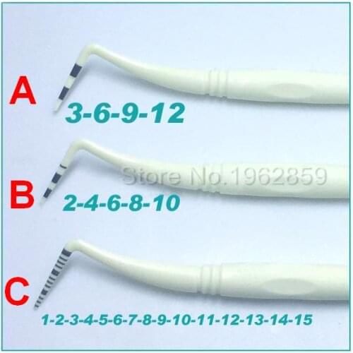 2pcs/lot Dental Periodontal Probe with Scaler Explorer Instrument Tool Endodontic Stailess Steel Explorer and Resin Probe Scale