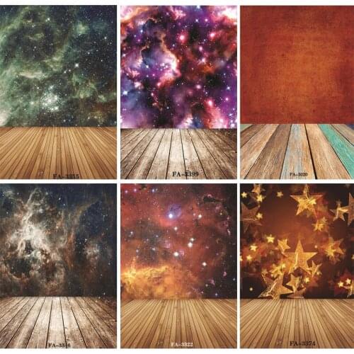 ZHISUXI Vinyl Custom Photography Backdrops Prop Space Starry Sky and floor Theme Photography Background FA20419-99